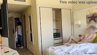 Hotel Maid Jerks Off In Public After Dick Flash