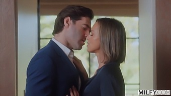 Sexy Mature Woman Serenity Pleasures A Young Man In Front Of Her Husband